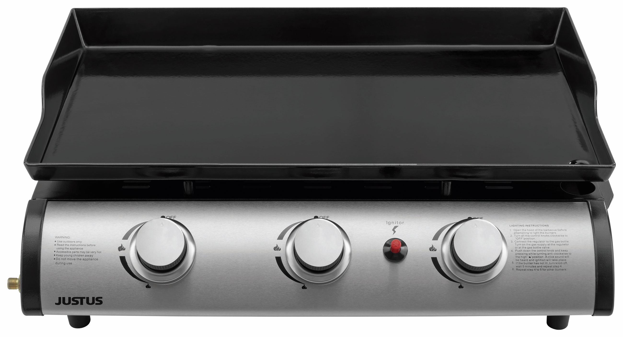Gasgrill Justus BBQ-Gas-Plancha Grilleau 3
 63 x 35,5cm