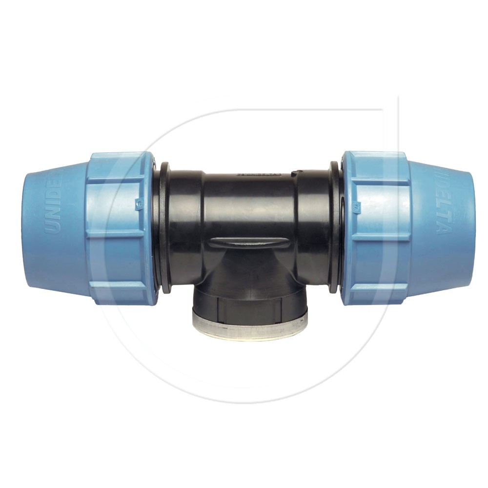 Unidelta Klemmfitting PN16 T-Stück mit iG Ø 25 x 1/2 " x 25 mm