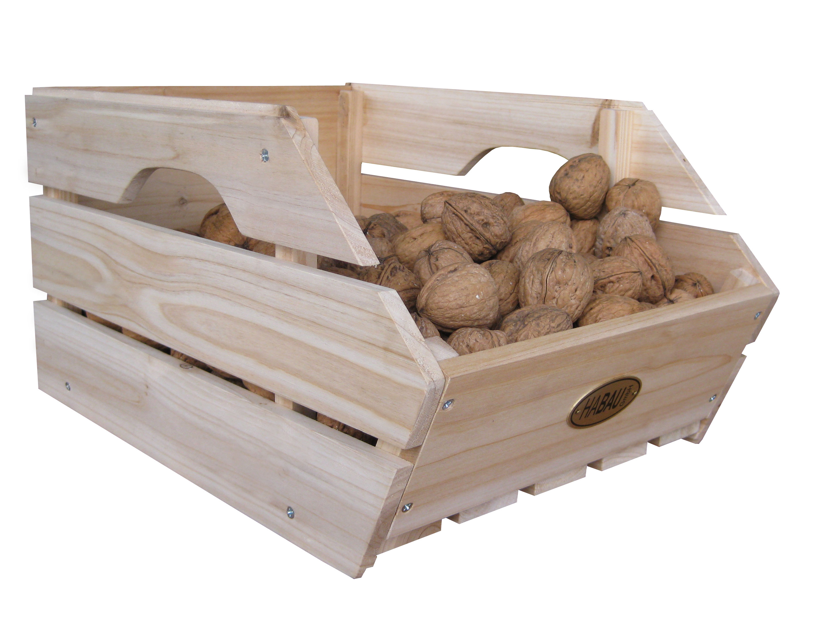 Obstkiste / Gemüsekiste / Lebensmittelkiste Habau 3-er Set stapelbar