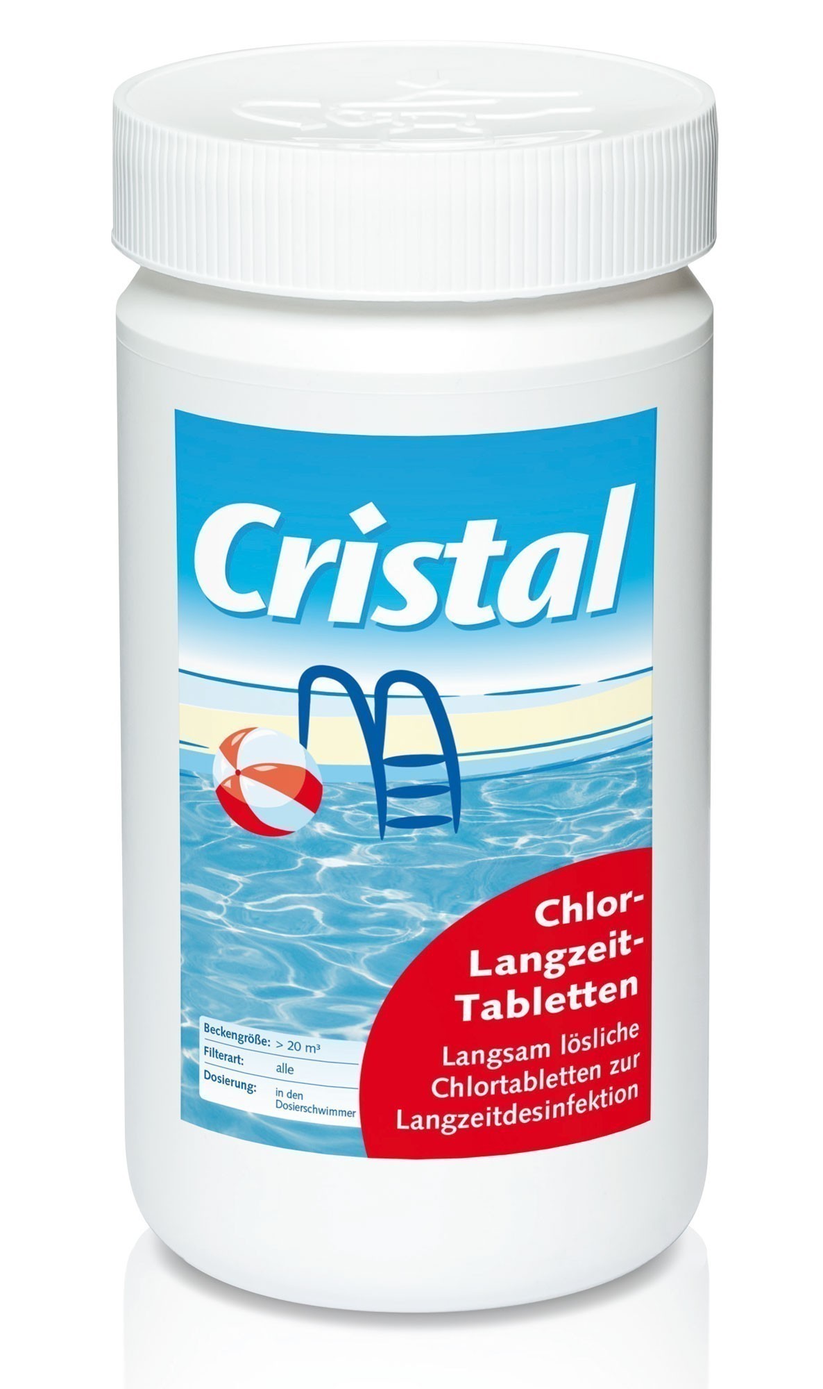 Cristal Wasserpflege Chlortabletten Langzeit 1 kg