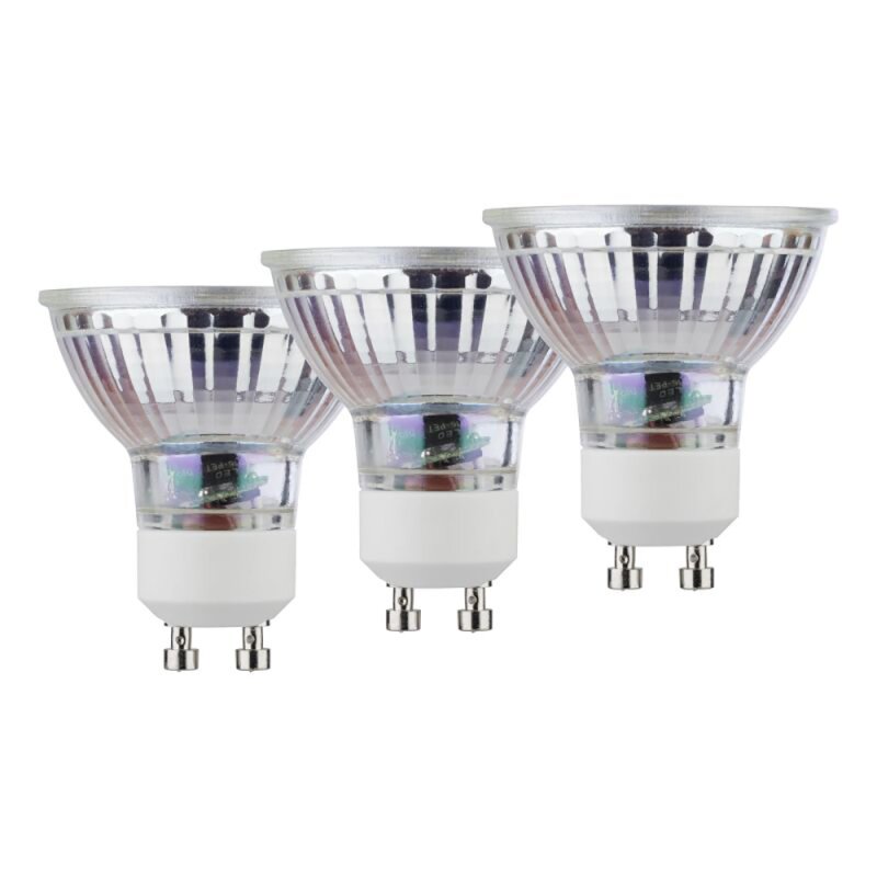3x Müller-Licht LED Leuchtmittel Glas Reflektor GU10 4,5W warmweiß