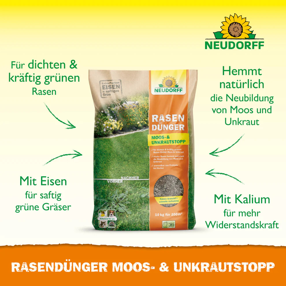 Neudorff Rasen­Dünger Moos- & Unkraut­Stopp 5kg