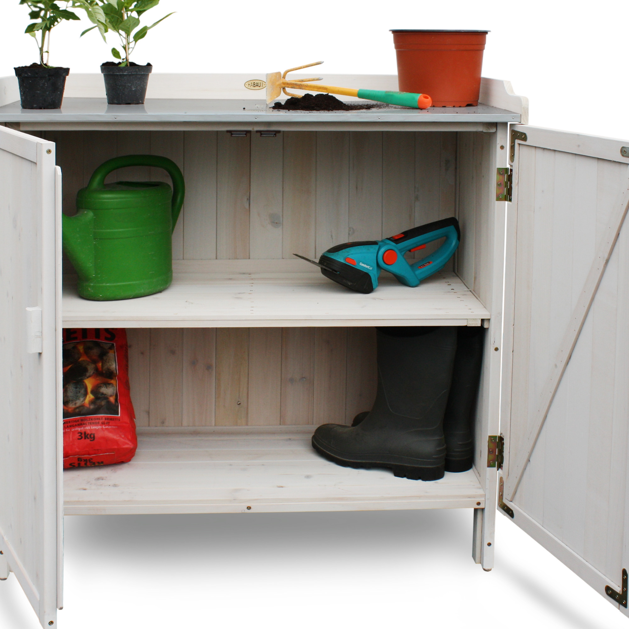 Pflanztisch / Gartentisch / Grilltisch / Terrassenkommode Habau Lino