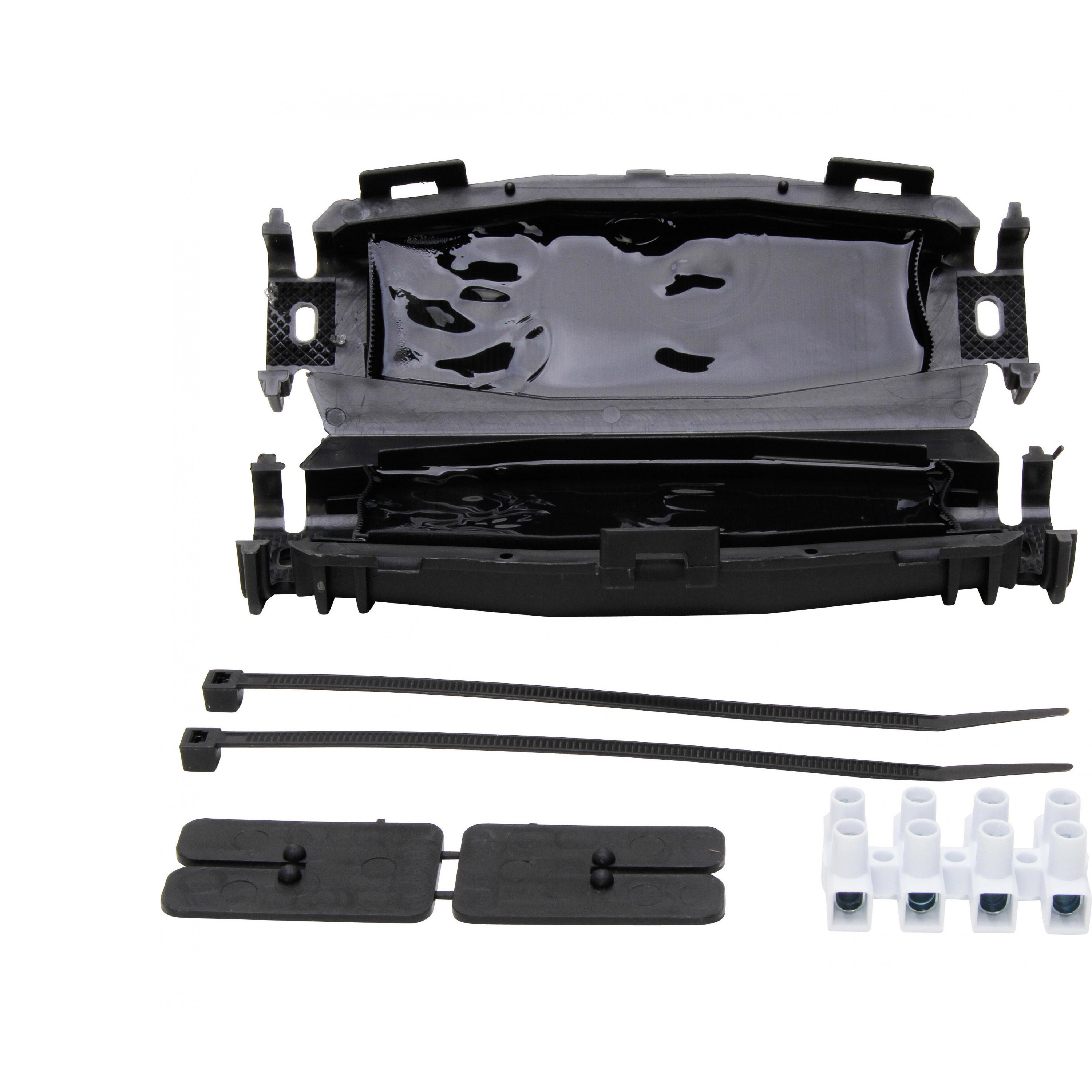 Gelmuffe sicheres Verbinden und Abzweigen von Kabeln im Erdreich