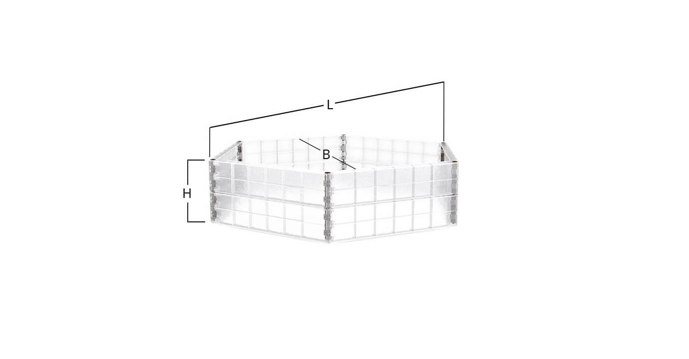 ERGO Hochbeet Wachstumsmodul 6 Paneele transparent