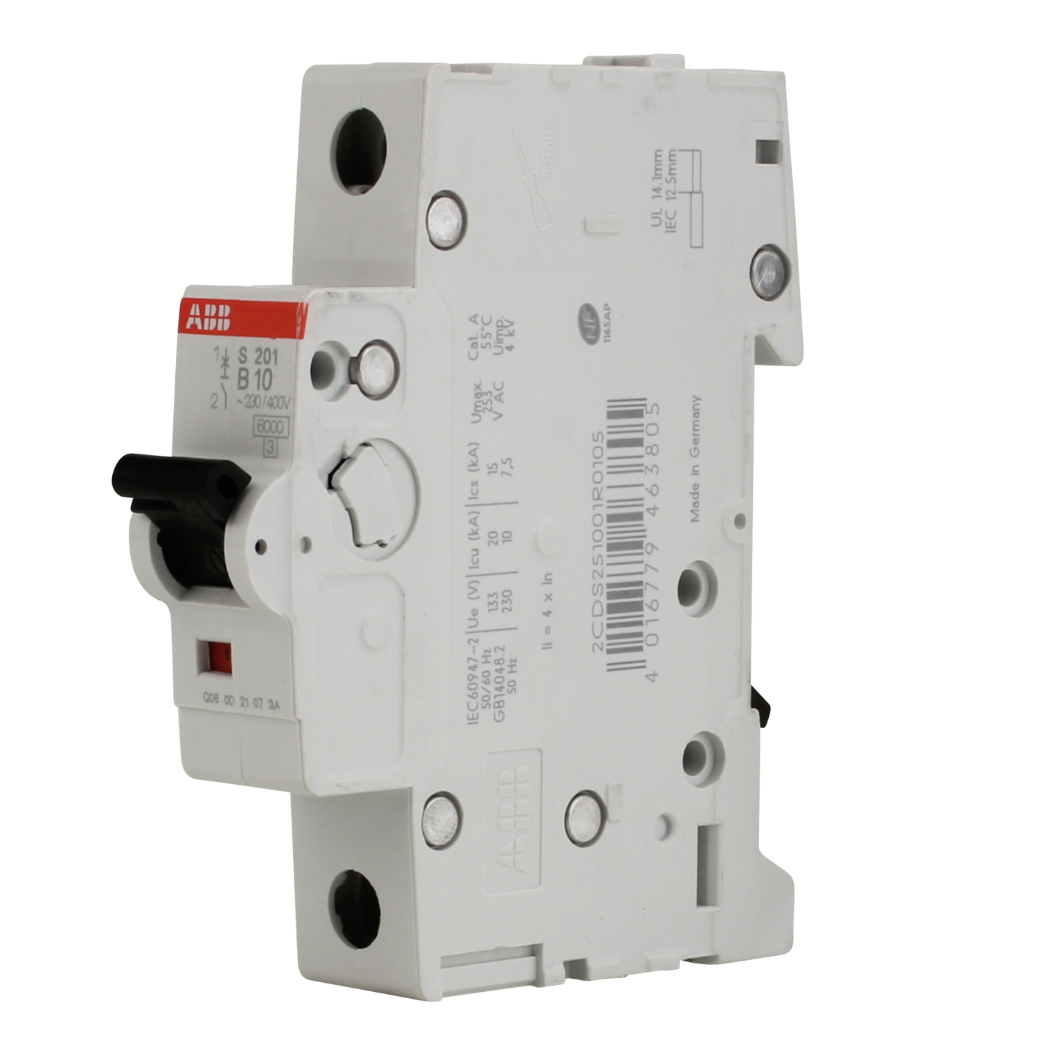 ABB Leitungsschutz-Schalter 1-polig B 10A 6kA