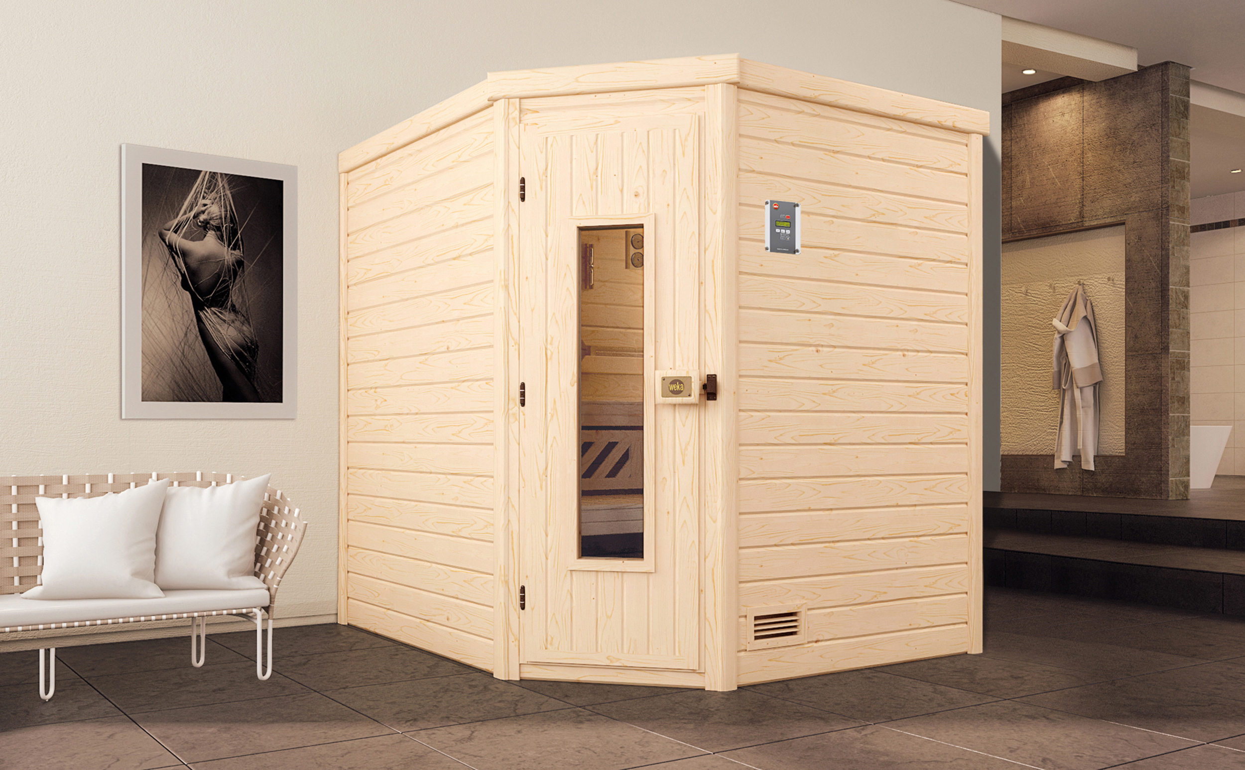 Weka Massivholz Sauna TURKU 2 HT