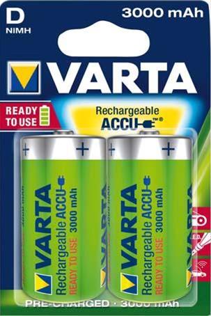VARTA Rechargeable Akku D 1,2 V 3000mAh 2 Stück