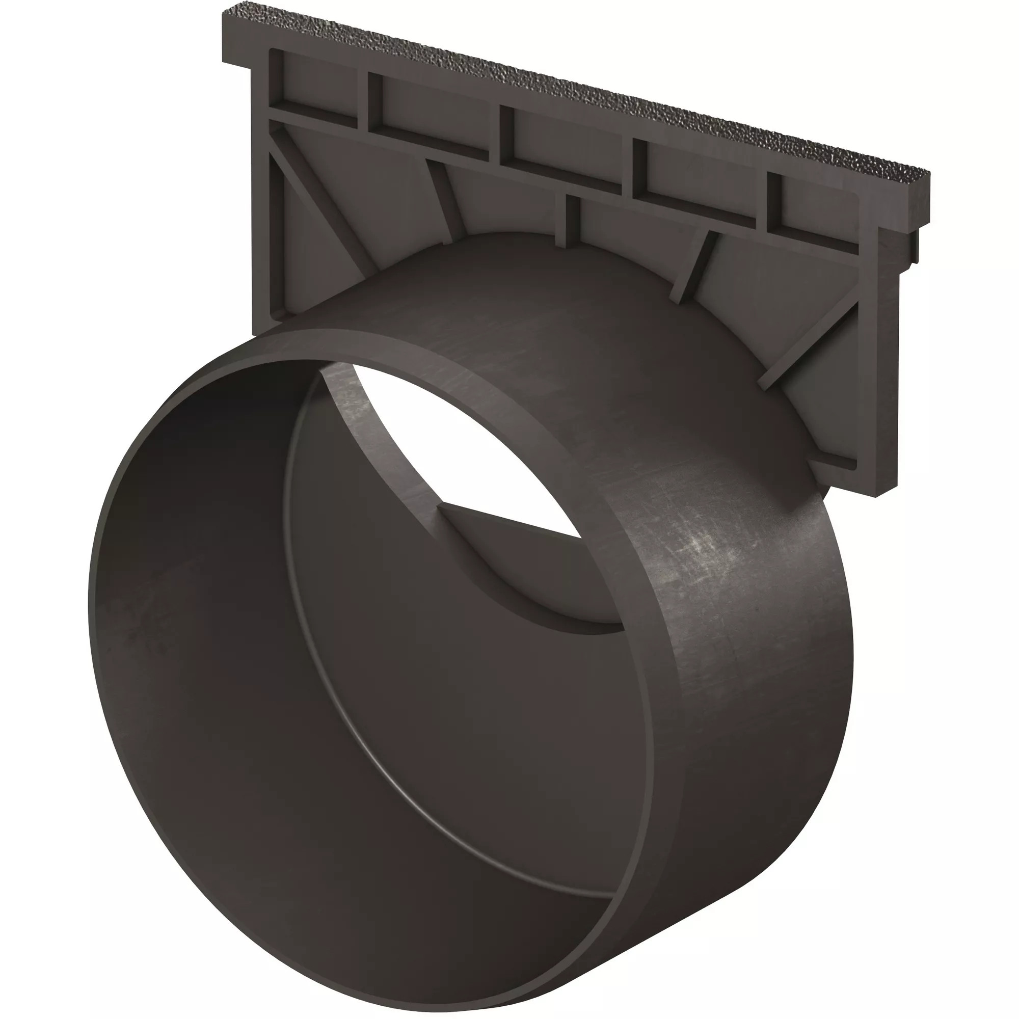 Aco Stirnwand mit Stutzen Self® Standardline schwarz DN 100