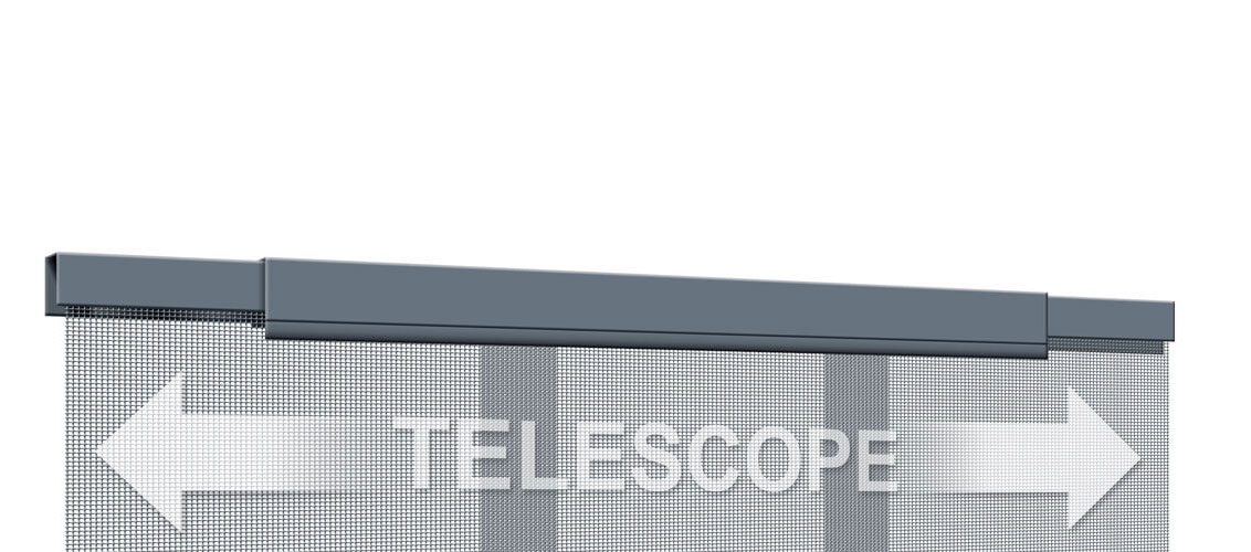 Fliegengitter Teleskopvorhang Tür Schellenberg 95x220cm anthrazit