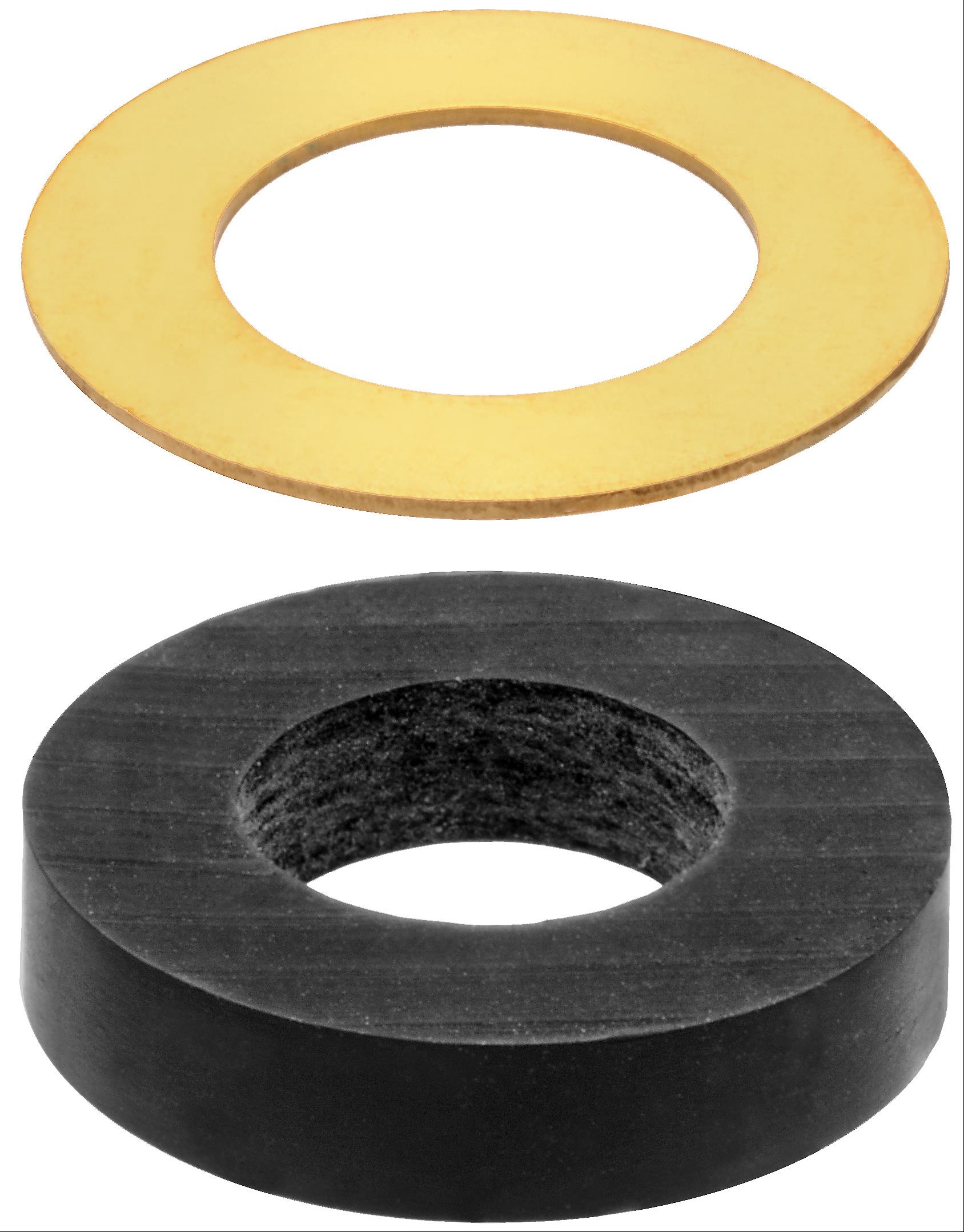 Gummi-Quetschdichtung mit Messing Gleitring