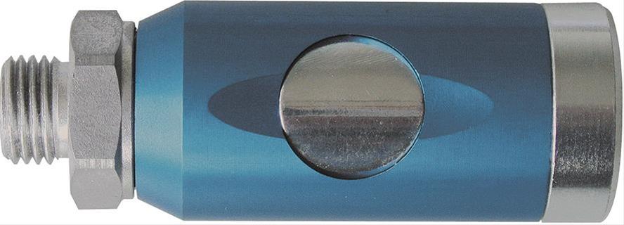 Sich-Kupplung D.-knopf NW7,4 AG G3/8 drehb blau