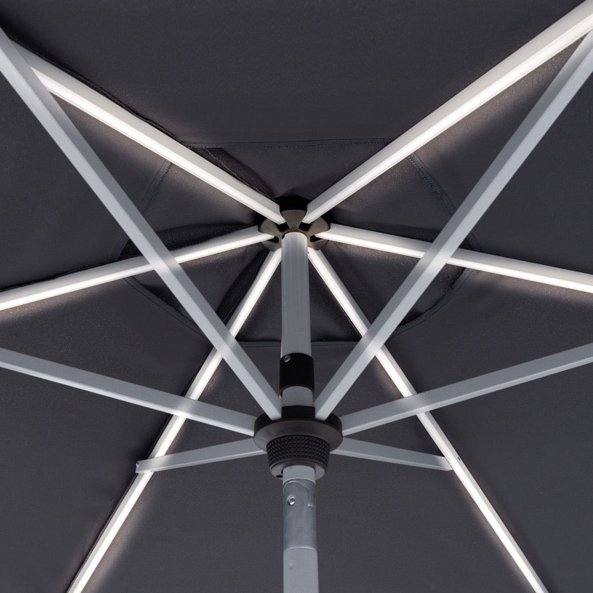 Doppler Sonnenschirm / Kurbelschirm Active auto tilt 300 LED anthrazit