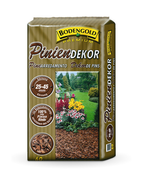 BODENGOLD Premium Piniendekor Pinienrinde 25-45mm 60L