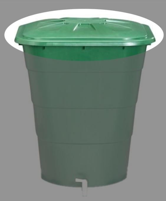 Garantia Deckel für Regentonne eckig 203 Liter grün