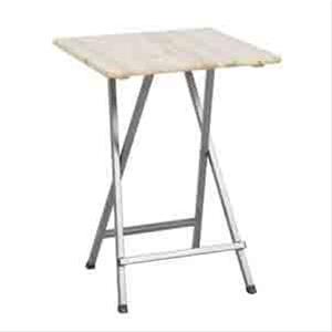 Stehtisch / Bartisch klappbar 80x80cm Kiefernholz / Stahl eckig