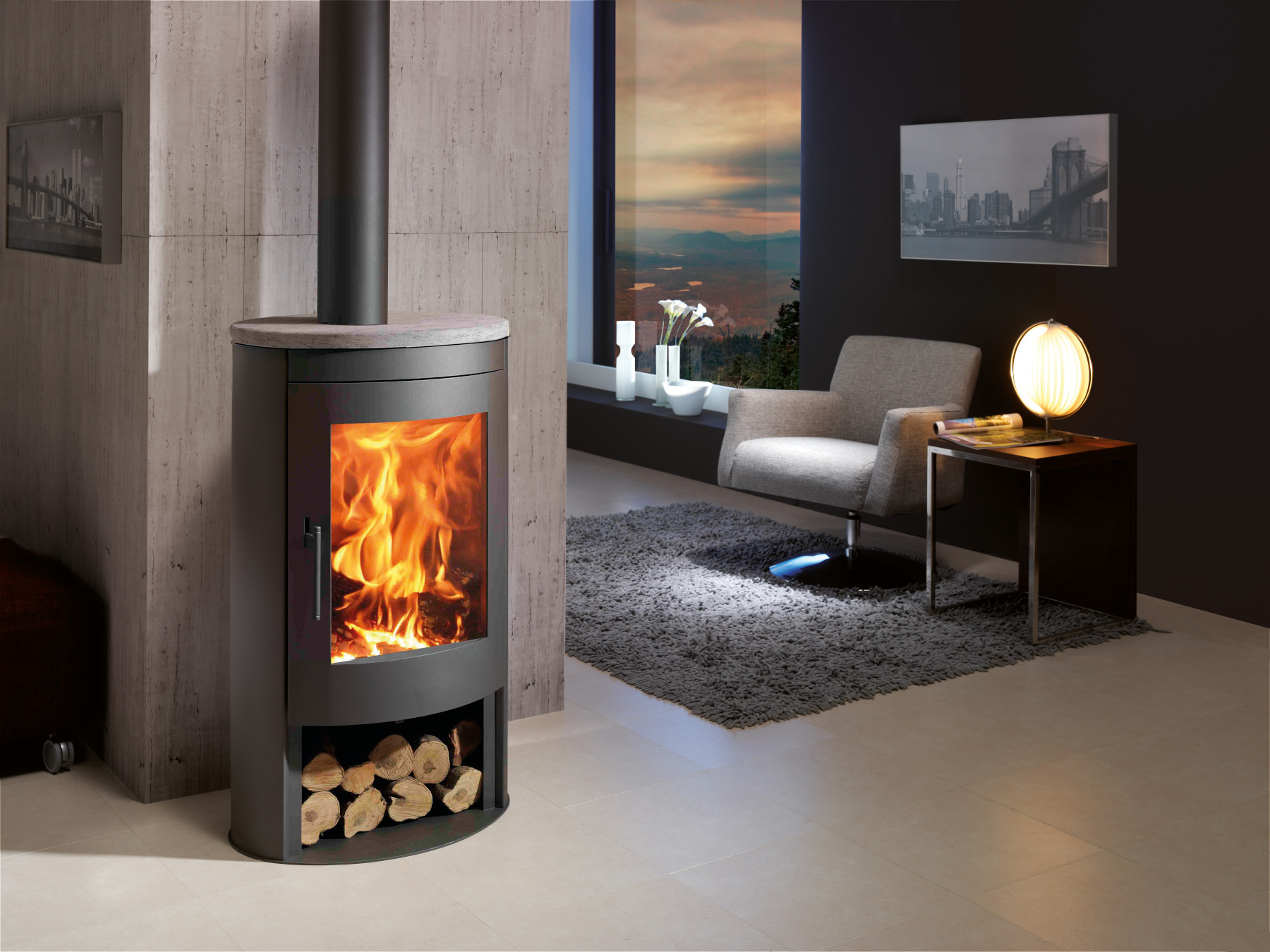 Panadero Kaminofen Oval 1 Stone 8,7 KW