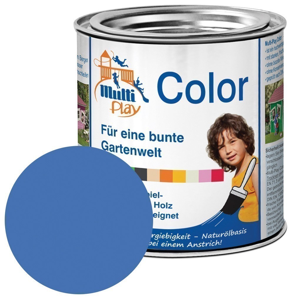 Multi-Play Color Naturöl Farbe / Holzschutzfarbe 375ml hellblau