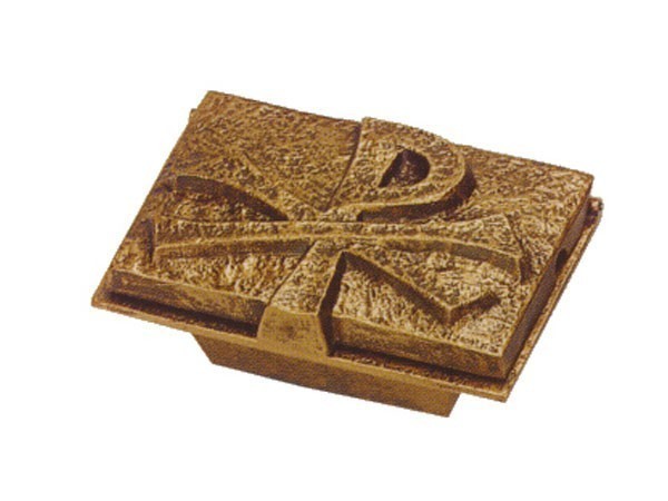 Weihwasserbecken bronzefarbig 13x9cm # 21020