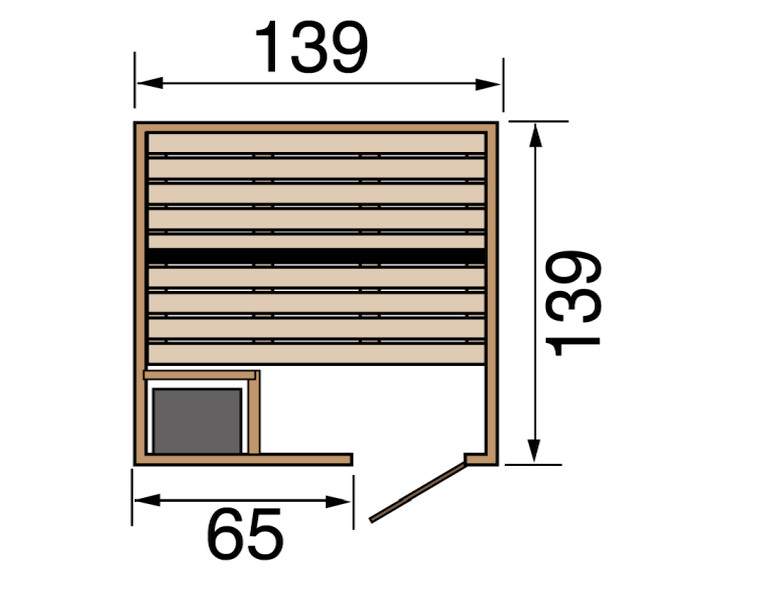 Weka Sauna VALIDA 4,5 kW BioS Gr.1 Glastür