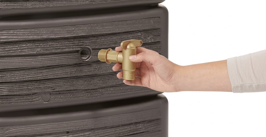 4rain Slim Wood Decor Wandtank 350 Liter Darkwood