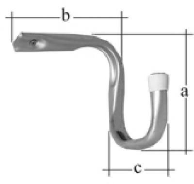 GAH Alberts Sportgerätehalter / Haken für Fahrrad 15x15x11cm