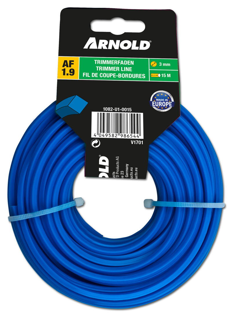 Trimmerfaden Arnold Copolymer AF1.9 4-Kant Ø 3,0 mm Länge 15 m