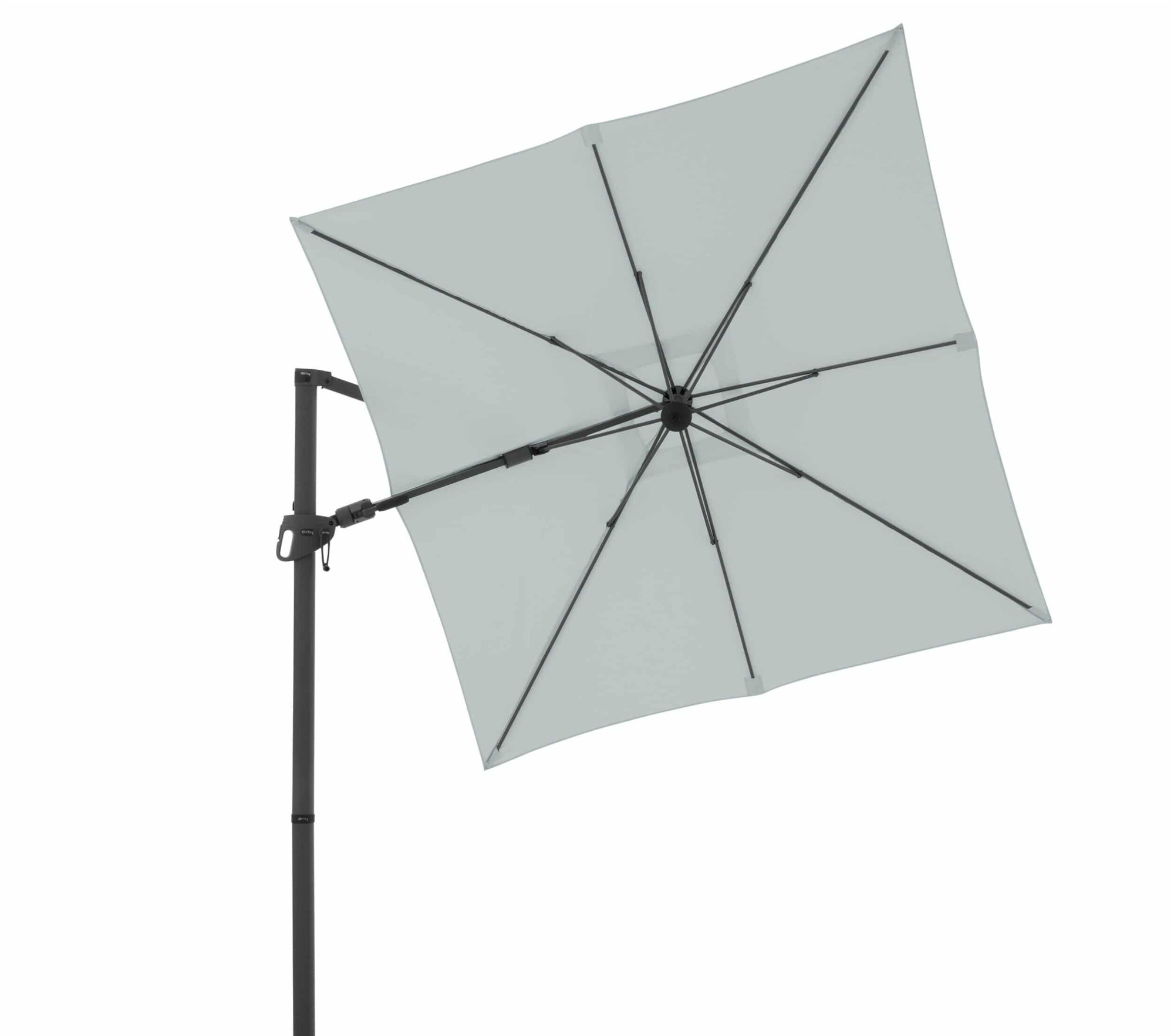 DERBY® Pendelschirm DX 210x210cm D.827 hellgrau