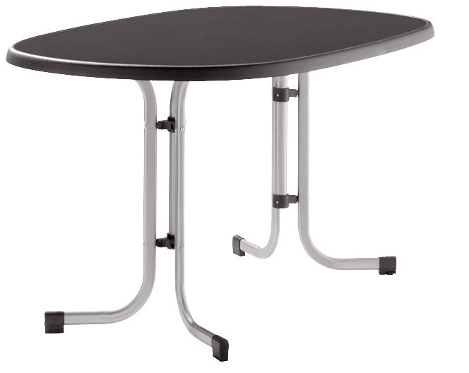 SIEGER Gartentisch Klapptisch 140x90cm Stahl Mecalit anthrazit