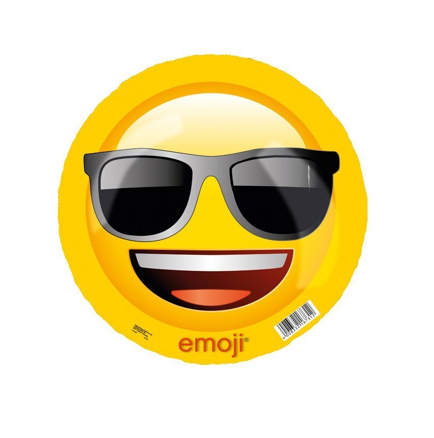 Emoji Ball cool / geschockt Kunststoff Ball Ø11cm Happy People 16741