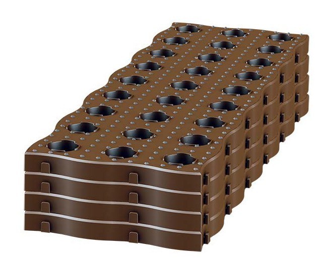 Maxi Beetplatten dunkelbraun 70x24x2,5cm 4 Stück GARANTIA