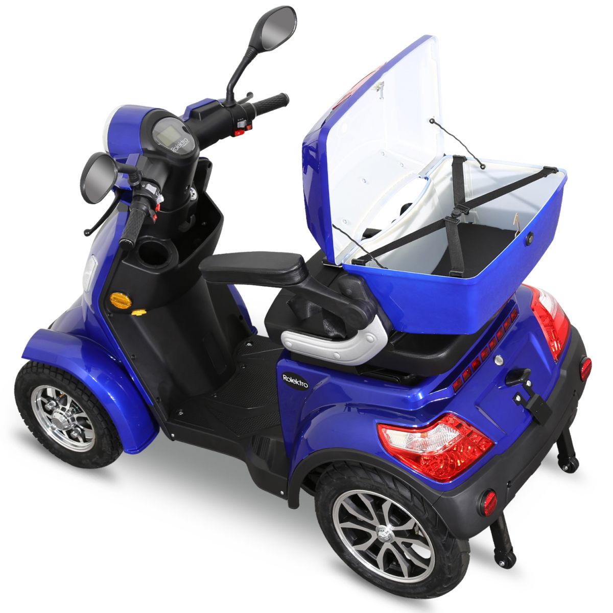 Seniorenmobil Elektromobil Elektroroller Rolektro Quad 25BG blau