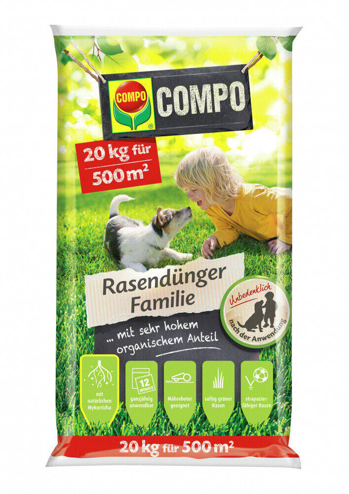 Compo Rasendünger Familie 20kg