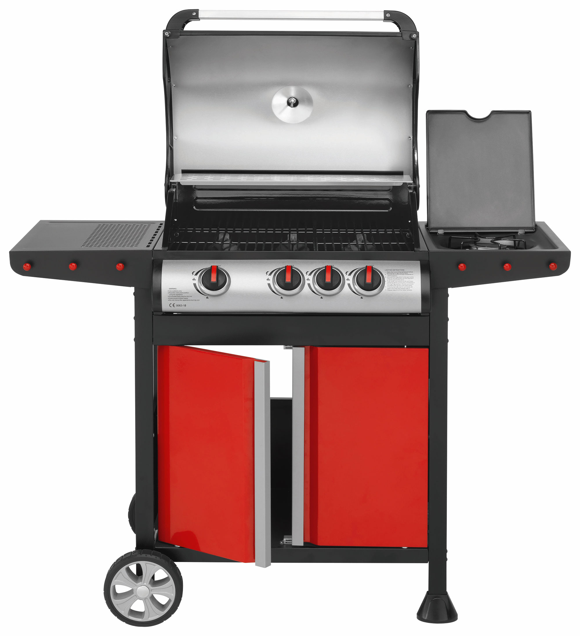 Gasgrill / Grillwagen Justus Genius 3+1 Grillfläche 60 x 42 cm