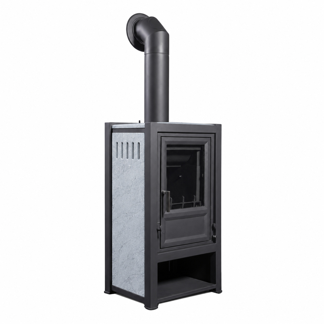 Globe Fire Luna II L Kaminofen Naturstein schwarz 7,9 kW