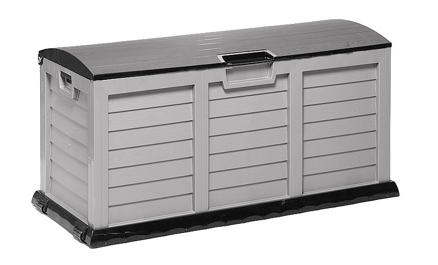 Gartenbox / Kissenbox Jumbo XXL Kunststoff grau/anthrazit 140x60x70cm