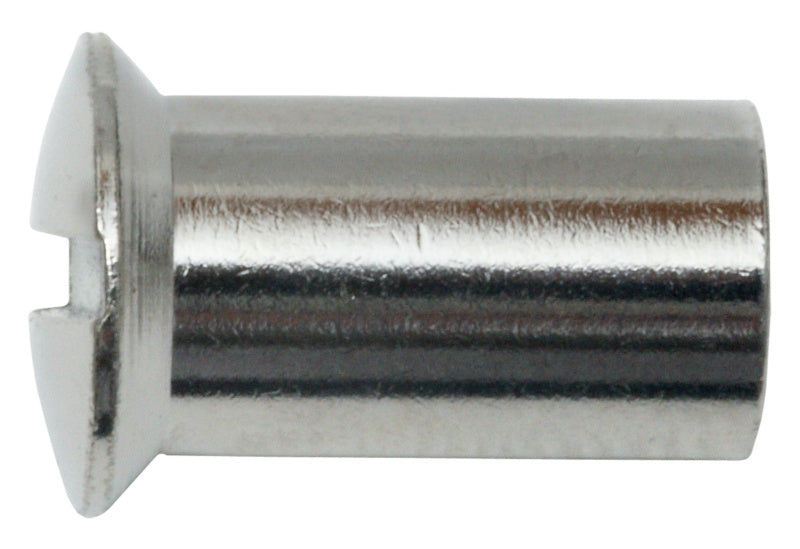 Hülsenmuttern M4 × 12 mm, Messing vernickelt, 4 Stück