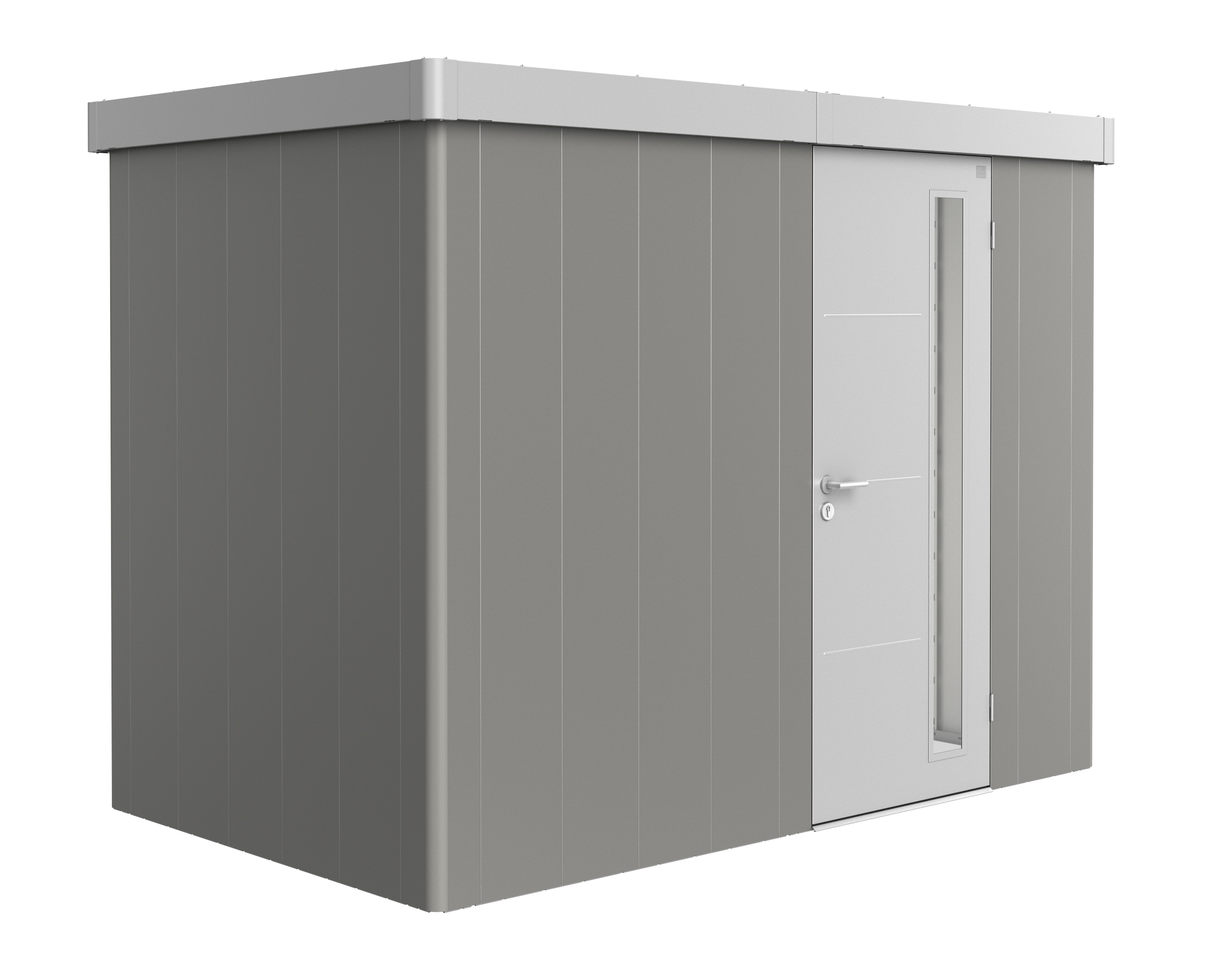 Biohort Gerätehaus Neo 1C Variante 2.1 Standardtür quarzgrau silber Biohort Gerätehaus Neo 1C Variante 2.1 Standardtür quarzgrau silber