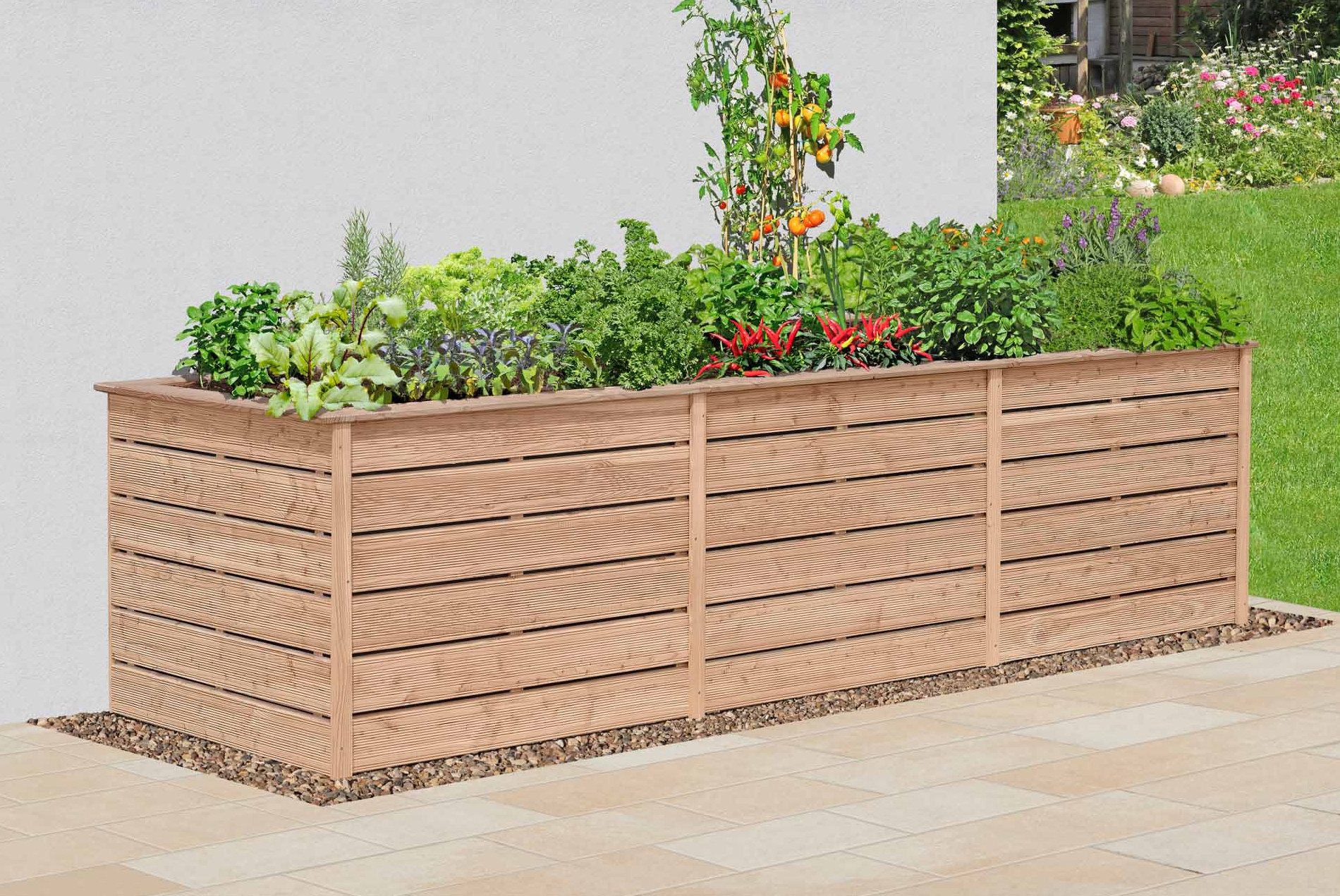 Hochbeet EMMA XXL Lärche natur 305x103x80cm