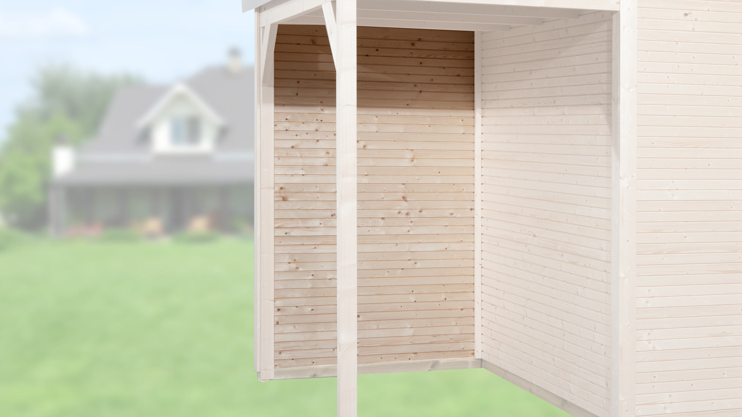 Rückwand für Anbau 147 cm, wekaLine 28 mm, natur