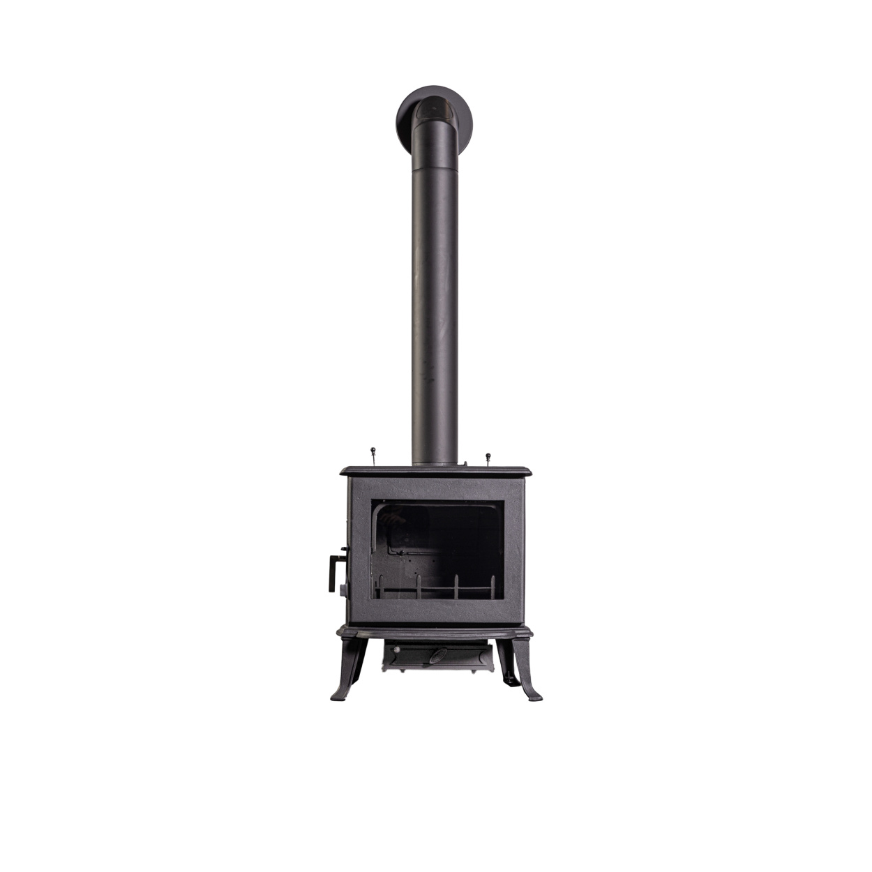 Globe Fire Jupiter Kaminofen raumluftunabhängig Guss schwarz 7,7 kW