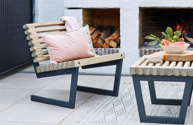 Siesta Sessel Stuhl Holz Treibholzfarbe  80 cm