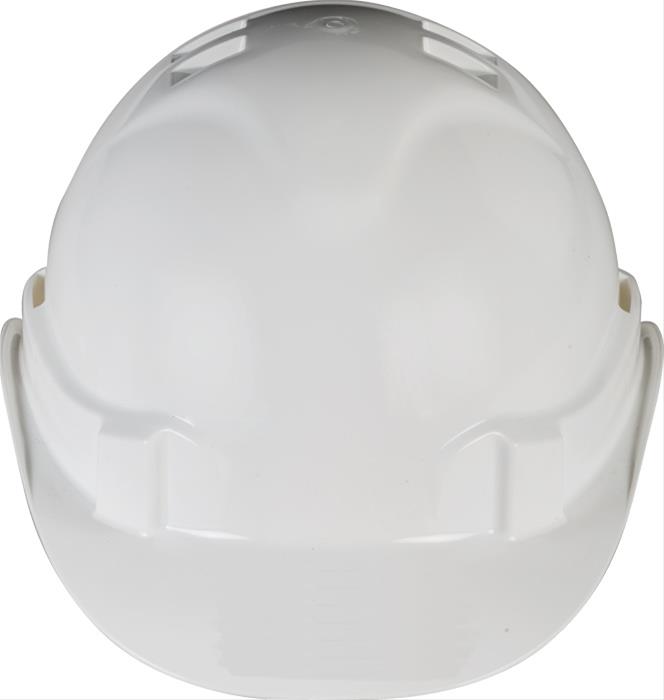 Schutzhelm, mit Kunststoffschweißband, verstellbar, weiss