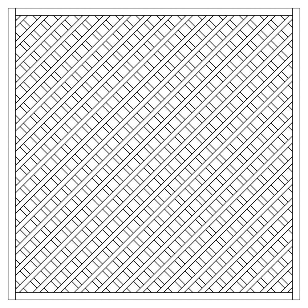Rankzaun / Rankgitter Trennspalier 6x6 gerade 180x180cm
