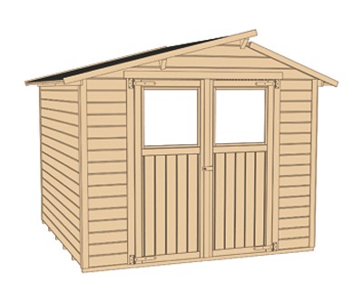weka Gartenhaus 323 Gr.4, lasiert, 19 mm