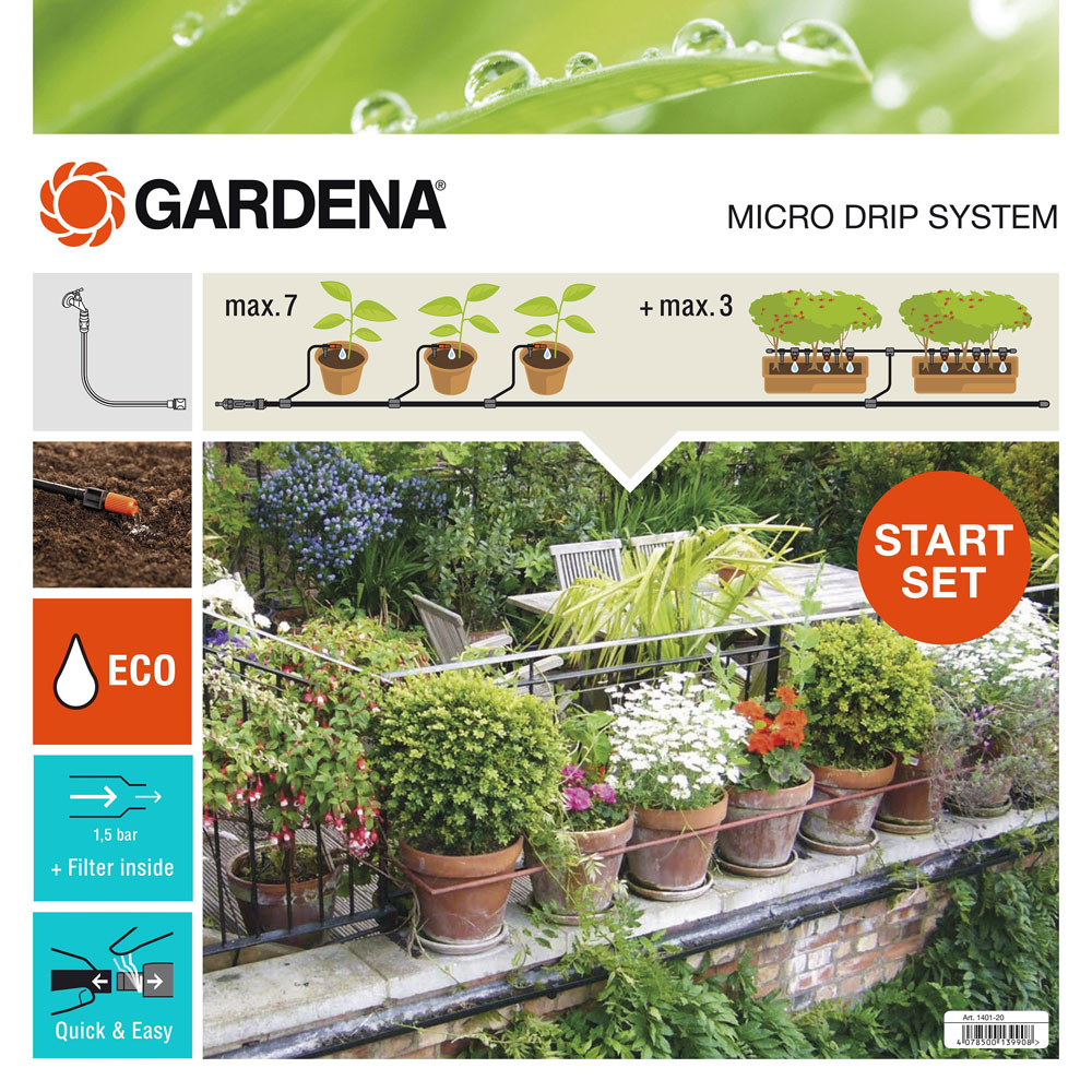 GARDENA Micro-Drip-System Start-Set Pflanztöpfe M 13001-20