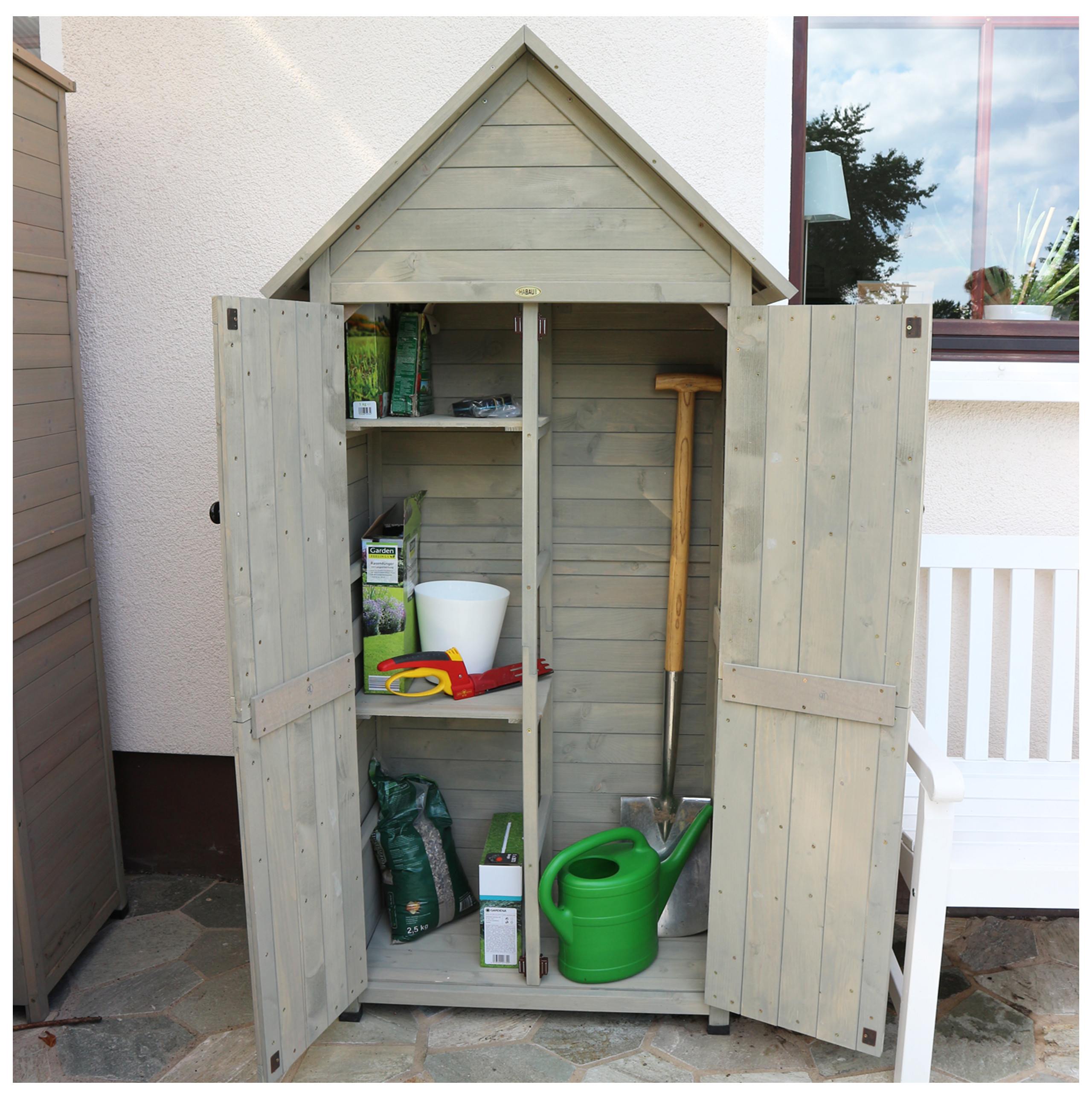 HABAU Gartenschrank Lena 84x45x178cm