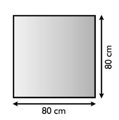 Funkenschutzplatte Metall Lienbacher anthrazit 4-Eck 80x80cm