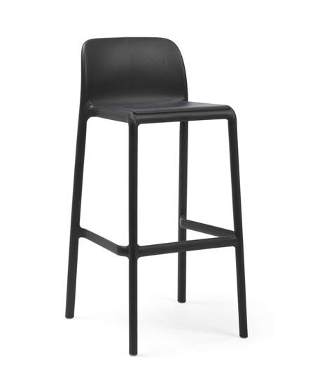 Nardi Barhocker / Barstuhl Faro Stapelstuhl Kunststoff anthrazit