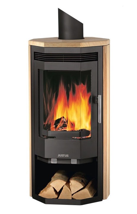 Kaminofen Justus Usedom 5 Sandstein schwarz raumluftunabhängig 5 kW